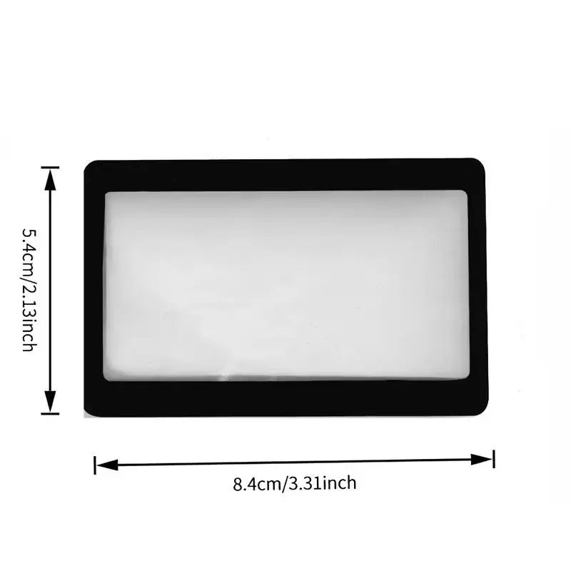 Card-Sized 3X Fresnel Lens Magnifier | Pocket Magnifying Glass Fresnel Lens Magnifier QXL