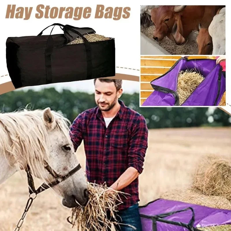 Extra-Large Waterproof Zippered Hay Bale Storage Carrying Bag Hay Bale Storage Bag QXL
