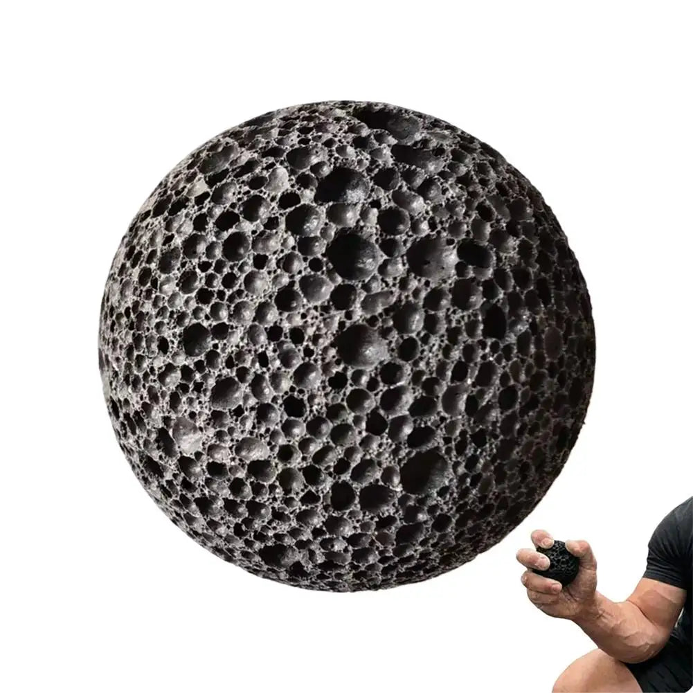Natural Lava Stone Grip Ball 5cm | Callus & Strength Training Grip Strength Trainer QXL Black