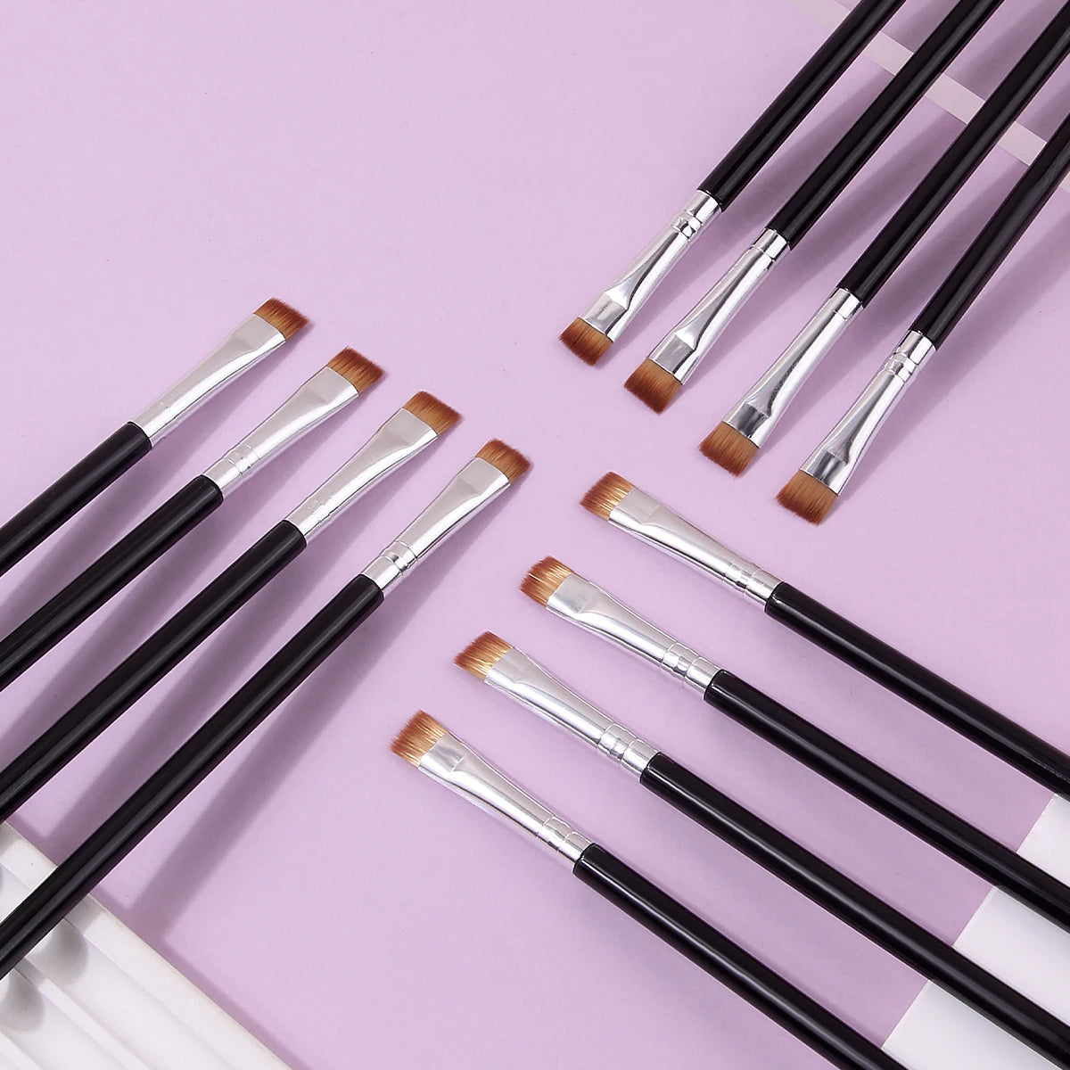 KOSSHOW 12-Pc Eye Makeup Brush Set | Eyeliner & Brow Brushes Eye Makeup Brush Set QXL