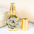 Gold Rose Glass Perfume Atomizer | BPA-Free Refillable Travel Sprayer Perfume Atomizer QXL Gold 10ml Glass