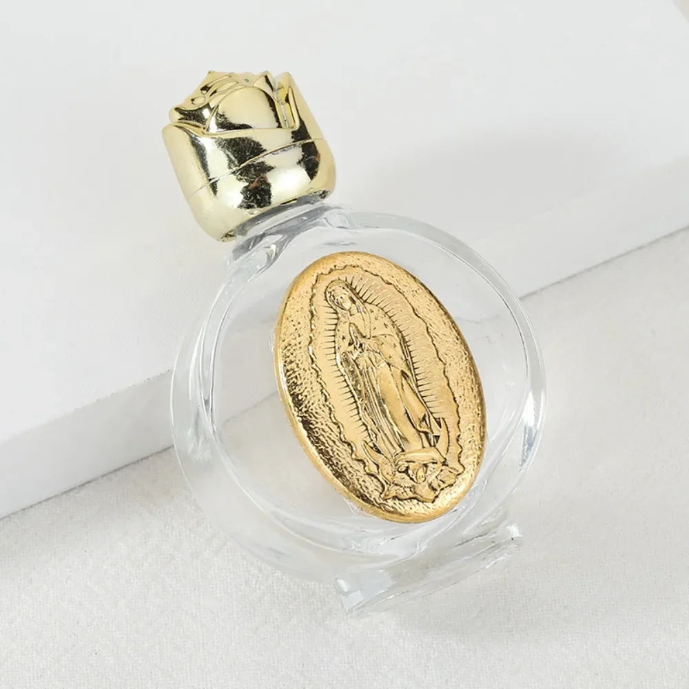 Catholic Holy Water Bottle 0.5 Floz | Our Lady of Guadalupe Religious Bottle QXL