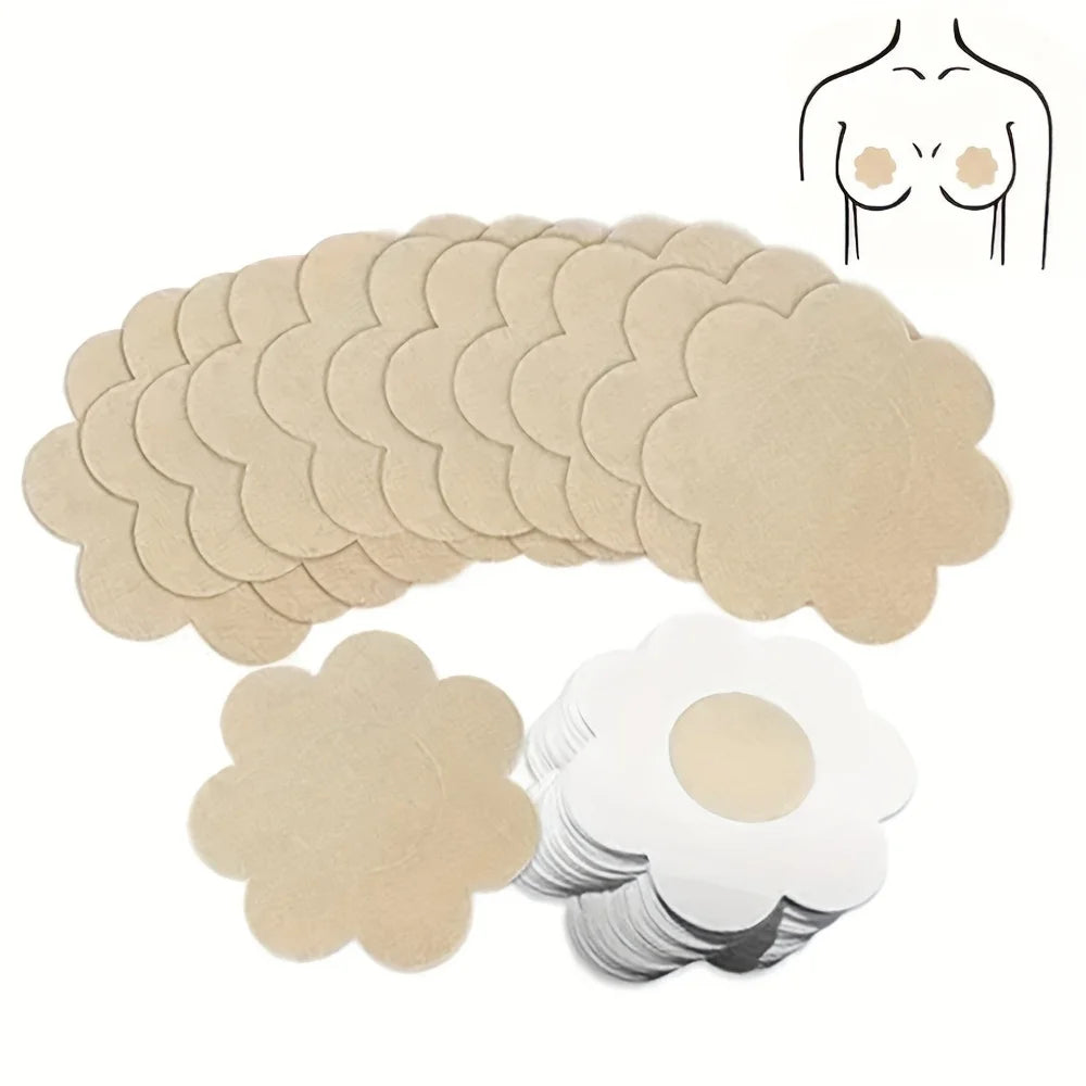 Disposable Invisible Nipple Covers | Self-Adhesive Breast Petals Nipple Covers QXL