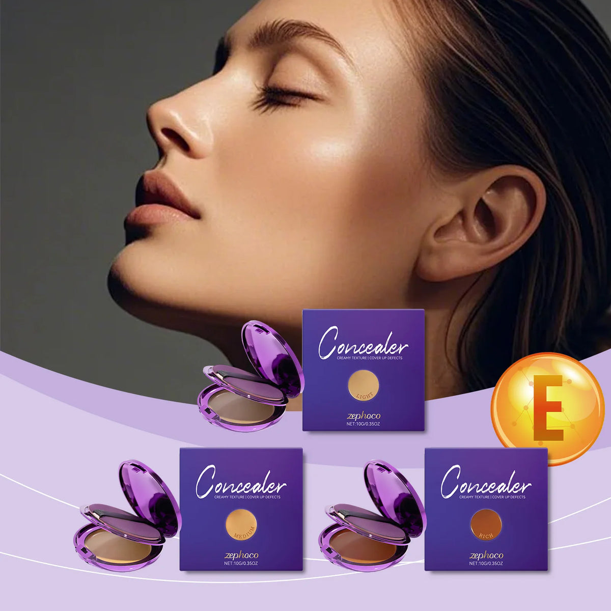 Natural Shade Concealer Palette | Buildable Full-Coverage Concealer Palette QXL