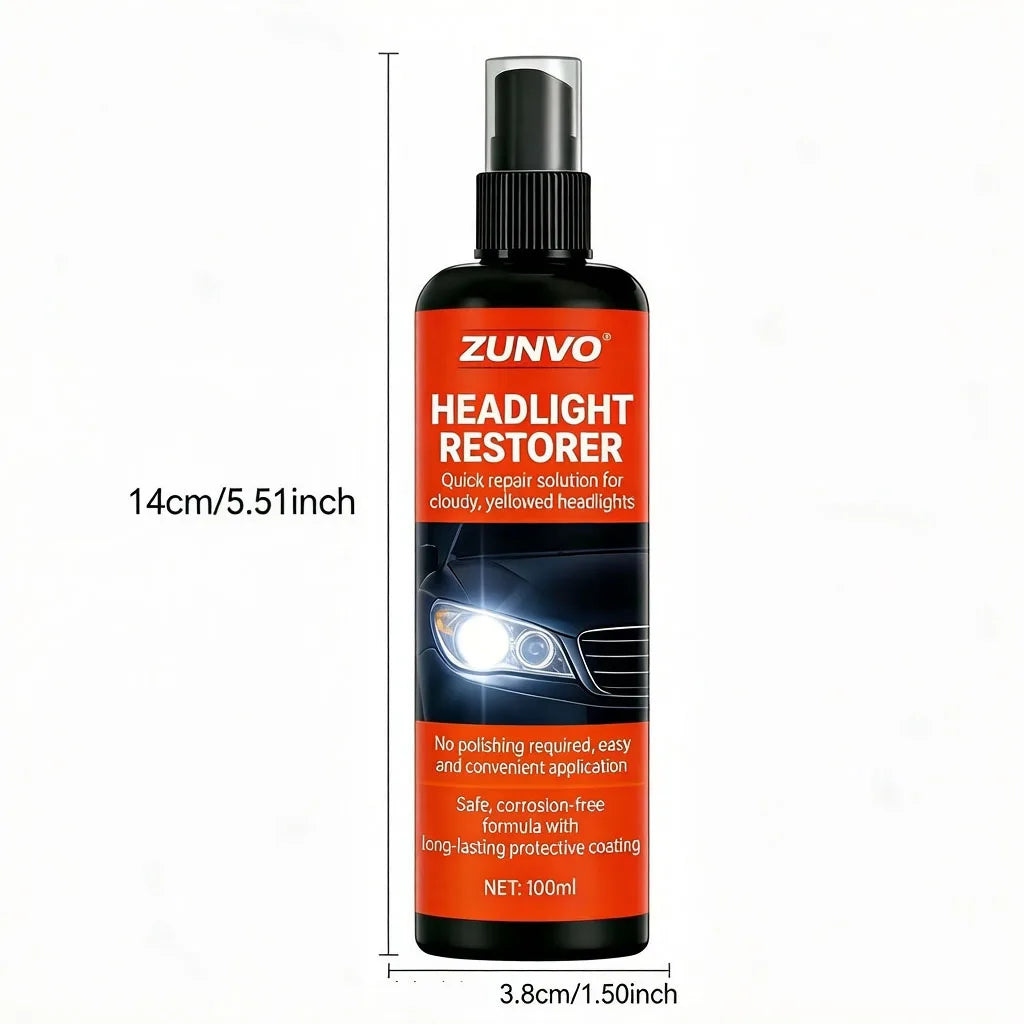 Car Headlight Restorer Spray – Clears Cloudy & Yellow Lenses Headlight Restorer Spray QXL