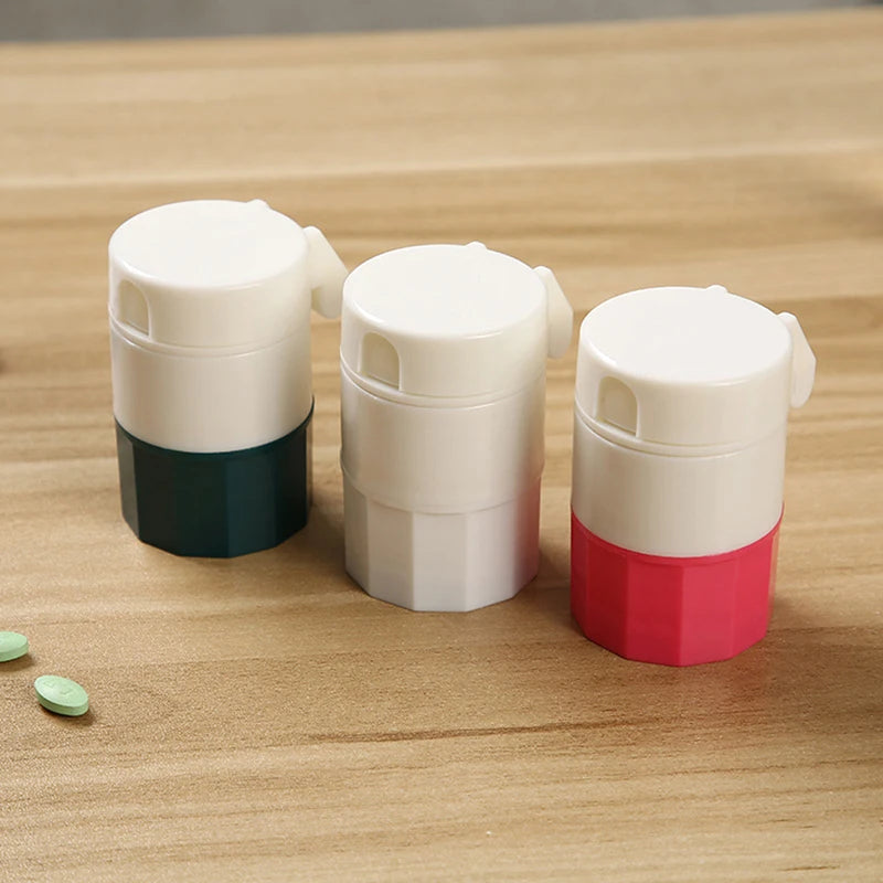 4-in-1 Portable Pill Case, Cutter, Grinder & Organizer Pill Organizer & Cutter QXL