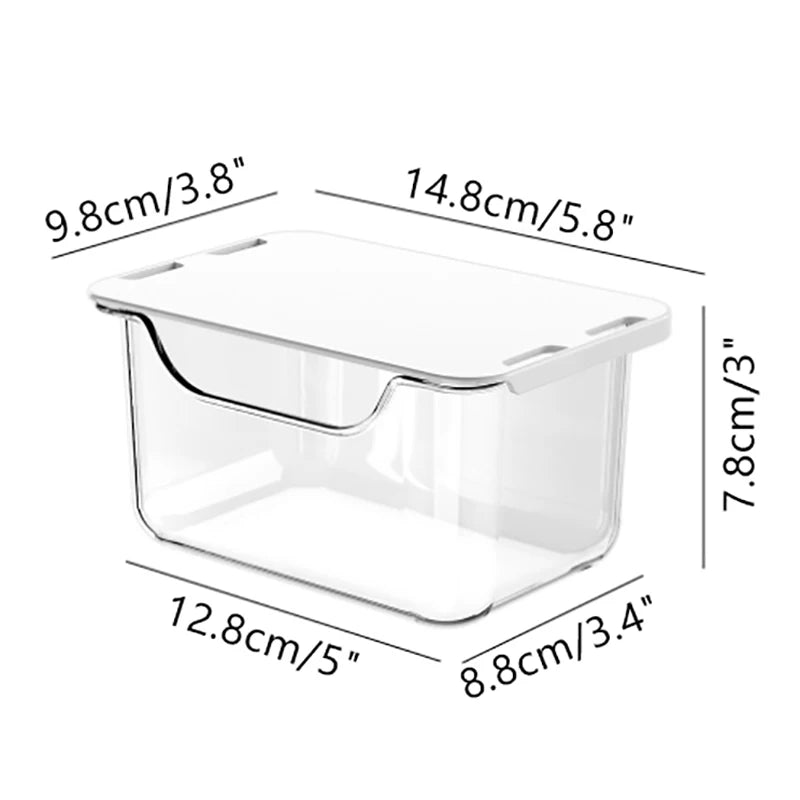 Transparent Pull-Out Drawer Storage Box for Bathroom Cabinet Bathroom Storage Box QXL 1PCS