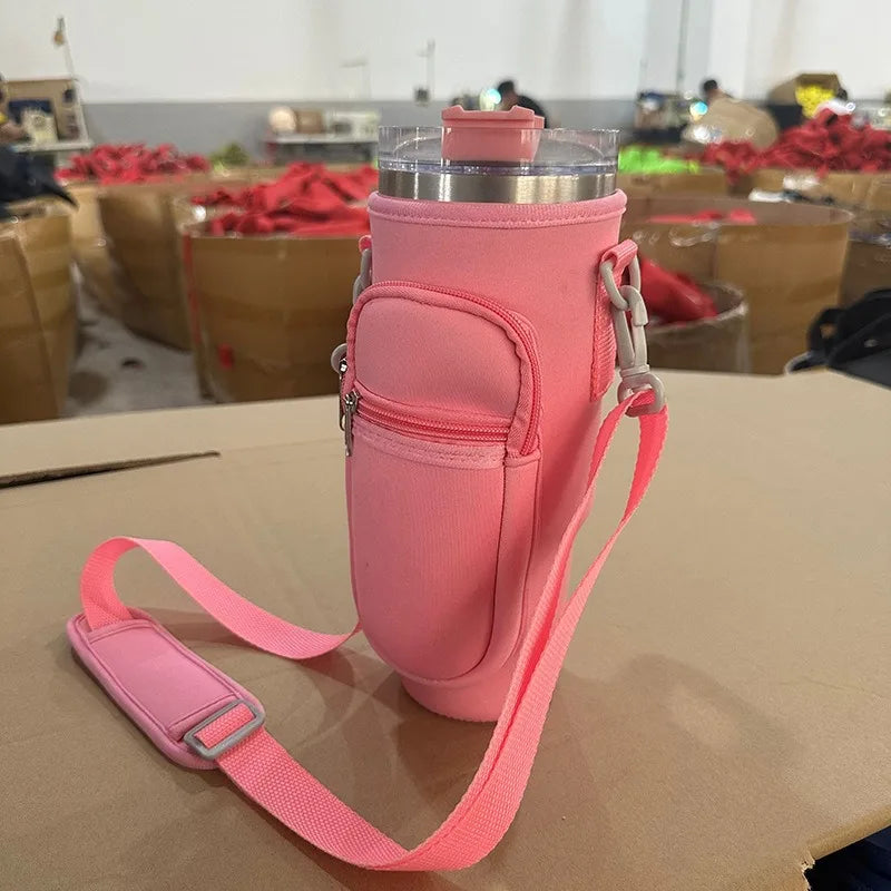 Neoprene Water Bottle Sleeve Set | Insulated Sliding Bag Cover Bottle Sleeve Set QXL