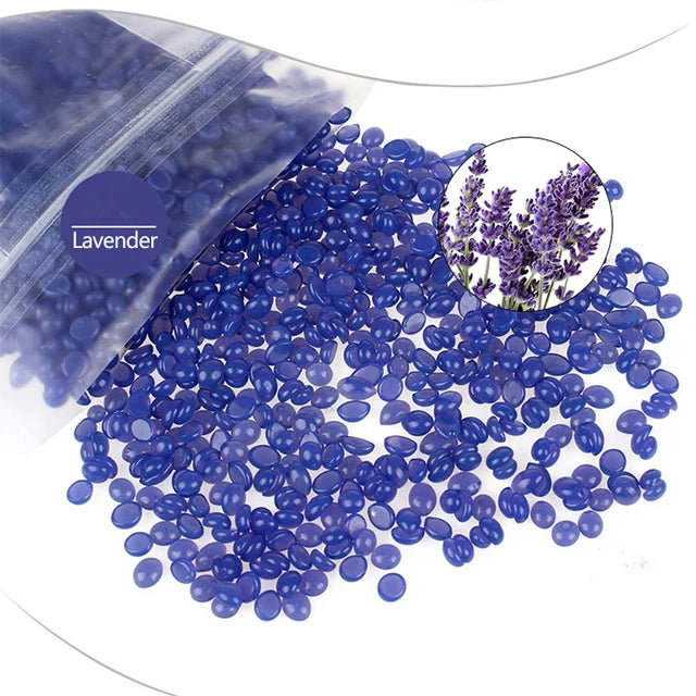 500g Hard Wax Beans – No-Strip Full Body Hair Removal Depilatory Wax Beads QXL Lavender 500g
