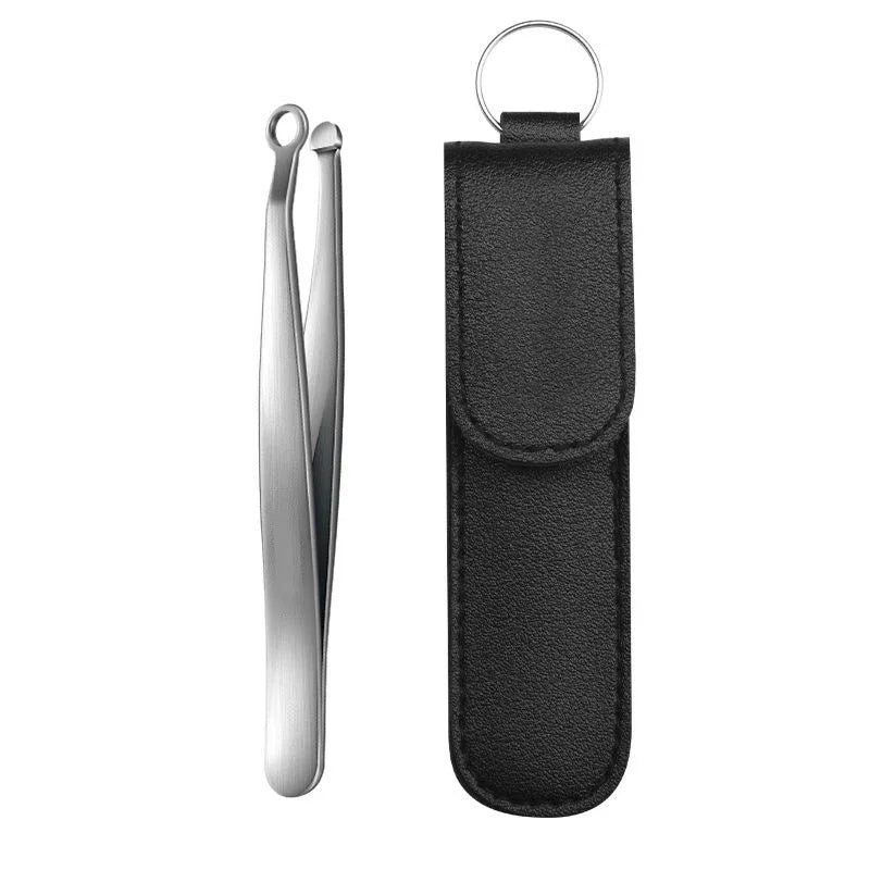 Manual Nose Hair Trimmer | Round Head Stainless Steel Clipper Nose Hair Trimmer QXL Trimming Tweezer