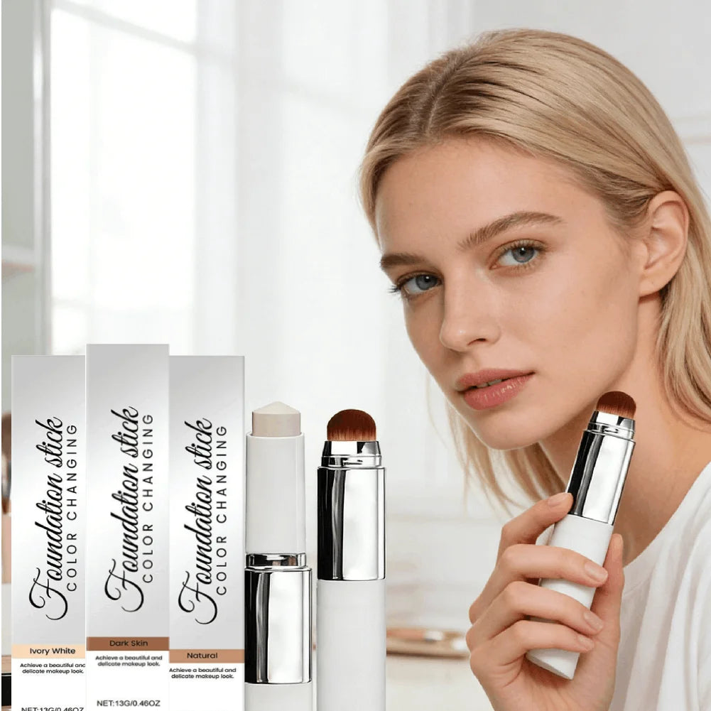 Color-Changing Foundation Stick | Concealer All Skin Tones Foundation Stick QXL