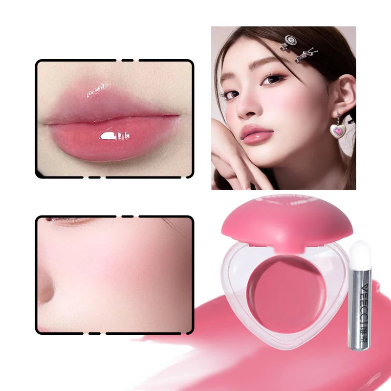 VEECCI 2-in-1 Lip & Cheek Balm | Dewy Blush Moisturizer Lip & Cheek Balm QXL
