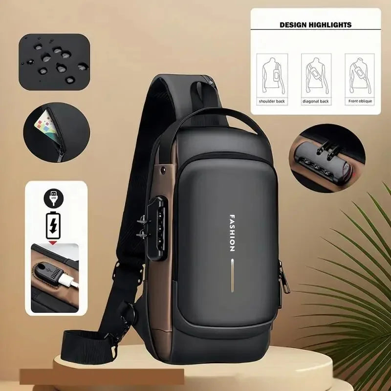 Men's Anti-Theft Chest Bag | Oxford Crossbody Sling Pack Crossbody Chest Bag QXL