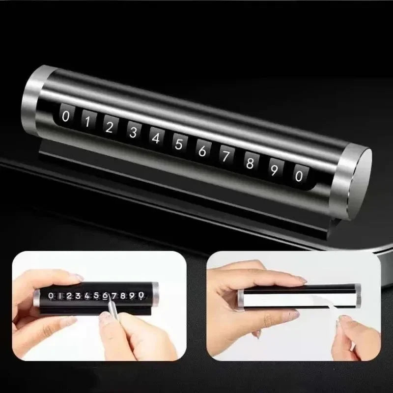 Aluminum Roller Temporary Parking Card | Adjustable Number Plate Parking Number Plate QXL
