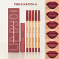 FACESECRET 6-Pc Matte Lipstick & Lip Liner Set | Waterproof Lipstick & Lip Liner Set QXL SET6