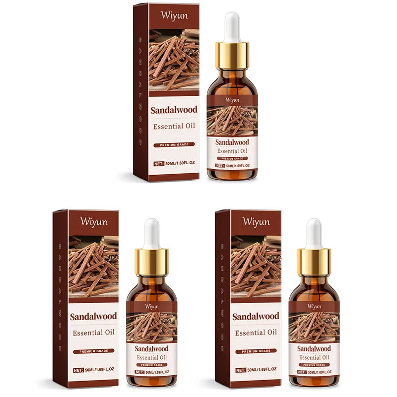 WIYUN Sandalwood Essential Oil – Hair & Skin Care 50ml Hair & Skin Essential Oil QXL 3pcs 50ml