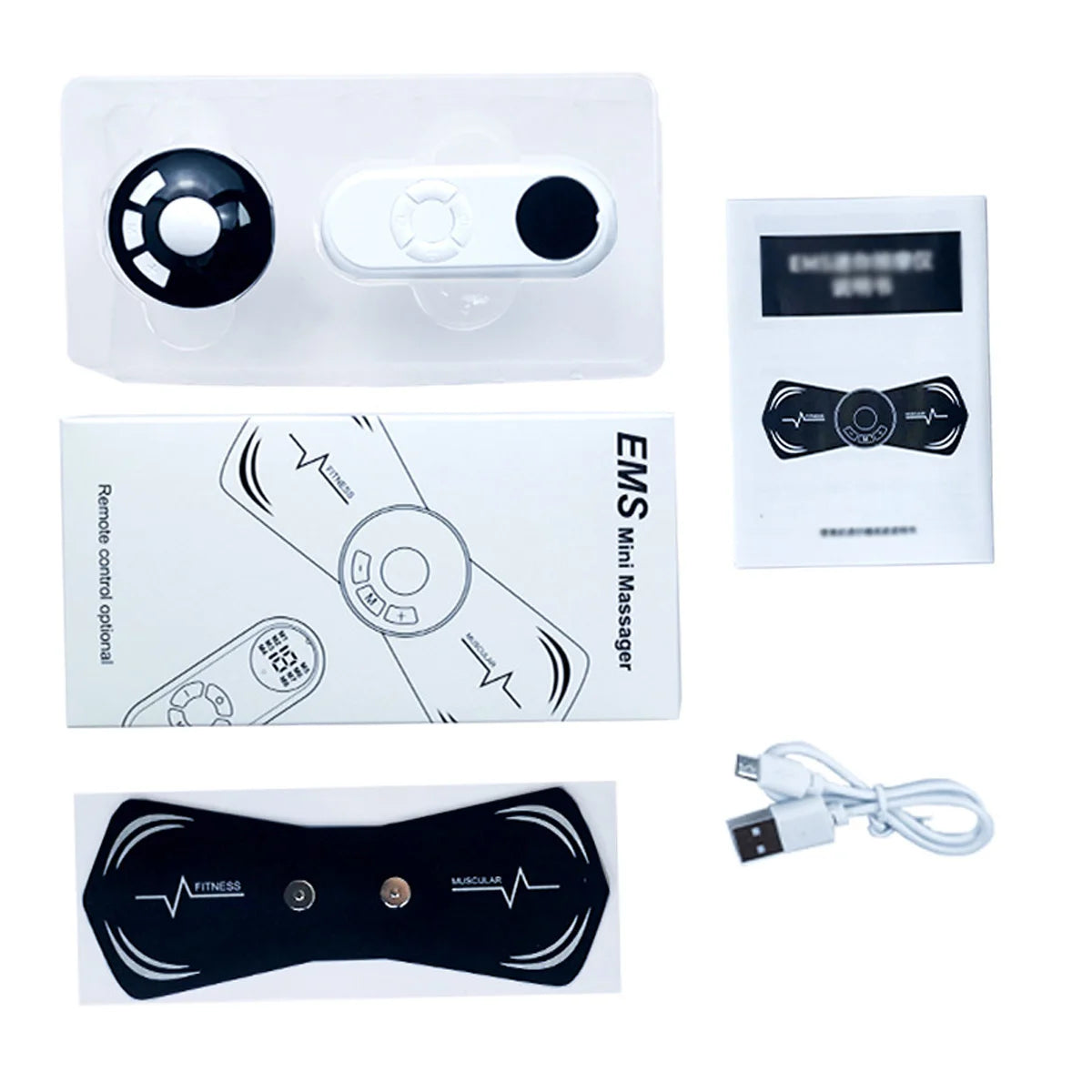 Electronic Pulse Muscle Massager Patch | 8 Modes, USB Electric Pulse Massager QXL
