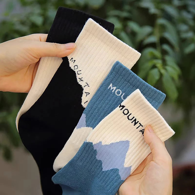 Women's Hip Hop Striped Mid-Tube Cotton Socks | Breathable Fashion Cotton Socks QXL