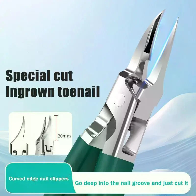Slanted Pointed Nail Clipper | Anti-Splash Thick Nail Trimmer Nail Clipper QXL