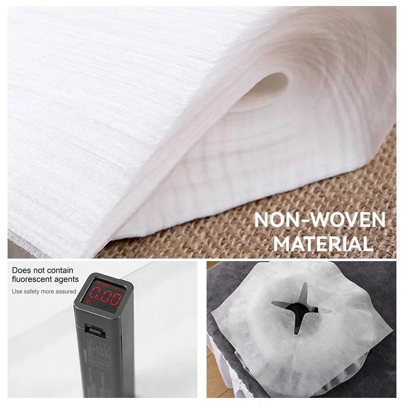 Disposable Non-Woven Hole Towel Covers | Salon Bed Sheets 50/300 Disposable Salon Cover QXL