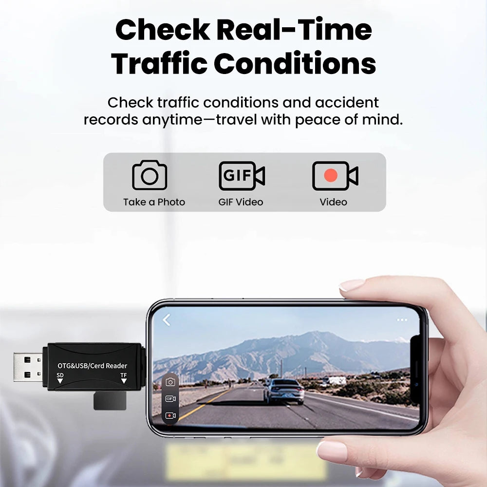 2-in-1 USB-C & Micro USB SD/TF Card Reader – USB 2.0 Memory Card Reader QXL