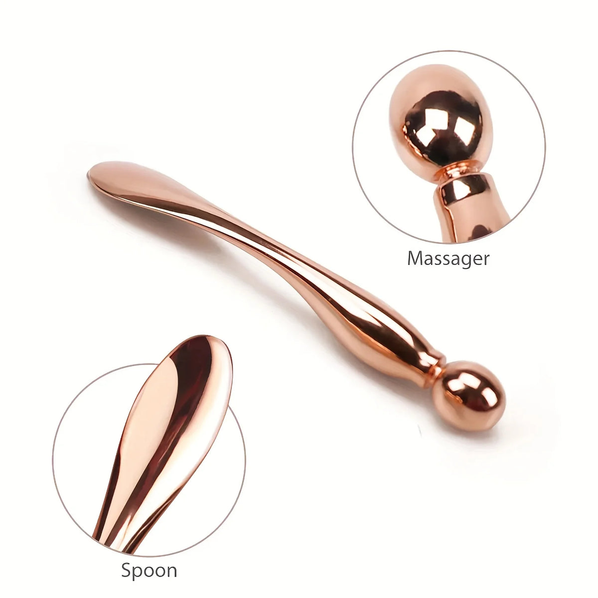 2-Piece Metal Facial Roller & Eye Massager Set | Skincare Tool Facial Roller Set QXL