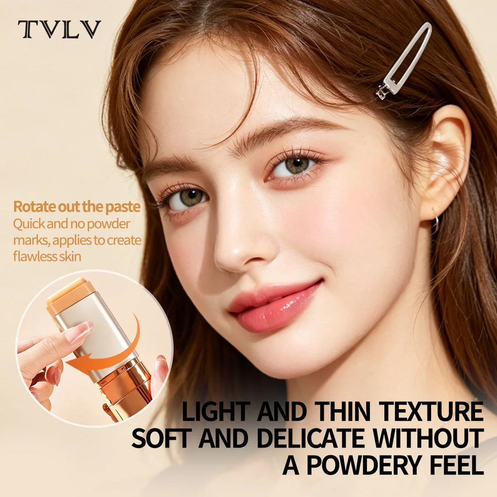 2-in-1 Matte Foundation Concealer Stick | Built-In Sponge Foundation Stick QXL
