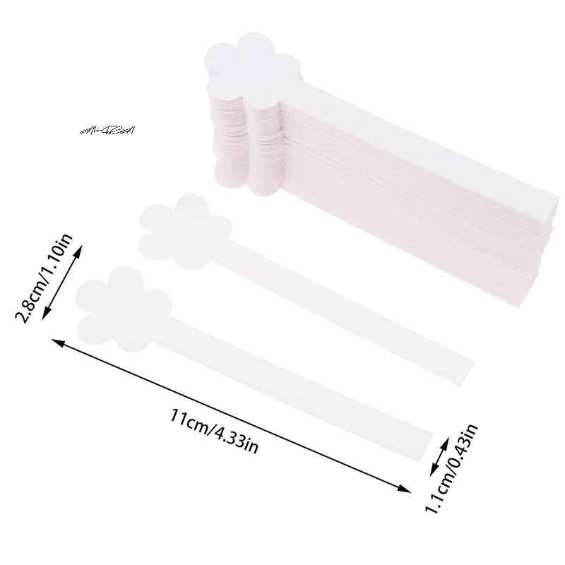 100-Pack Flower-Shape Perfume & Essential Oil Test Strips Fragrance Test Strips QXL
