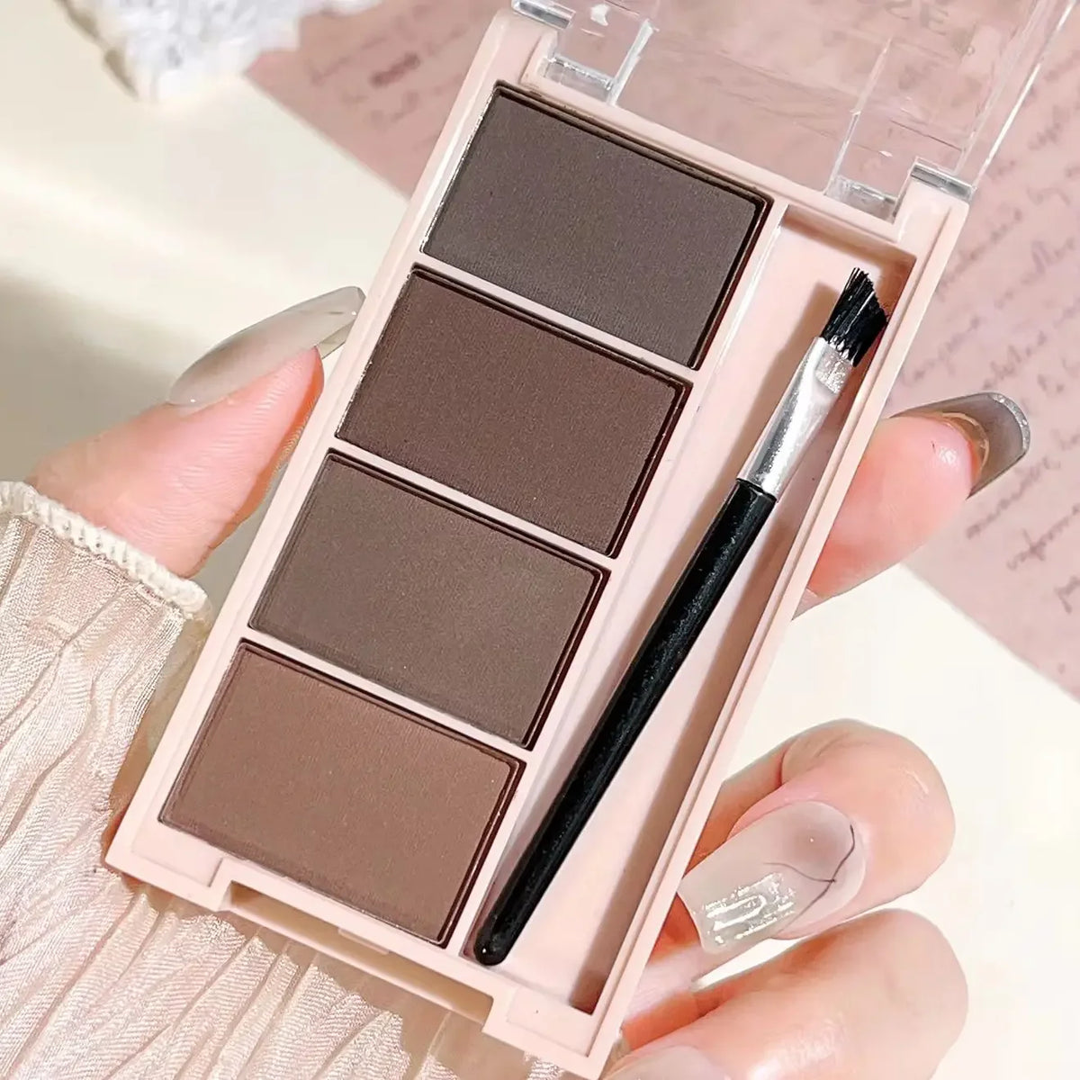 4-Color Eyebrow Powder – Long-Lasting, Waterproof & Natural Eyebrow Powder QXL