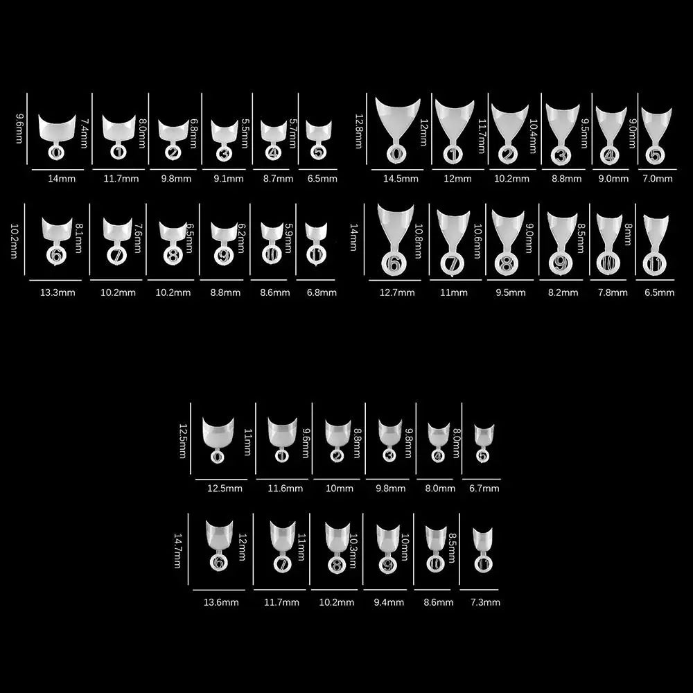 600-Pack Short Square French Nail Tips | Half Cover Press-On Press-On Nail Tips QXL