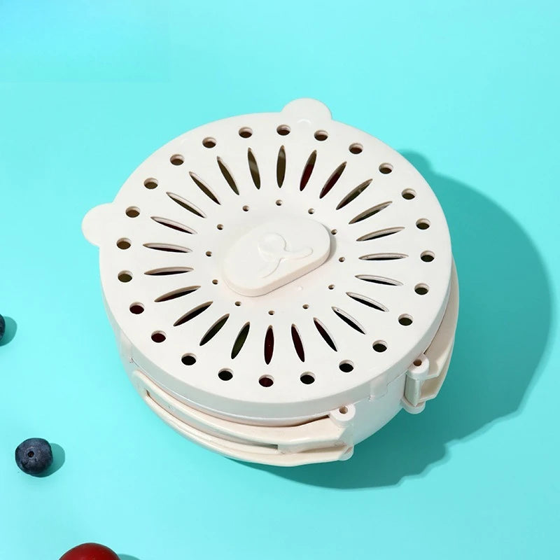 Foldable Fruit Washing Bowl with Drain Lid | PP5 Basket Fruit Washing Bowl QXL
