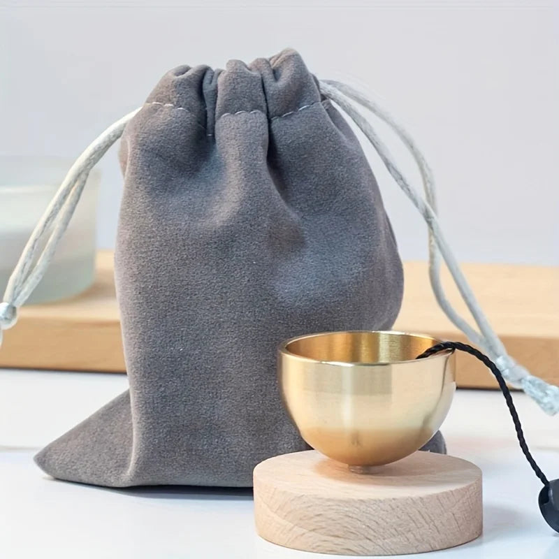Golden Copper Mini Singing Bowl Set | Yoga & Meditation Gift Singing Bowl Set QXL