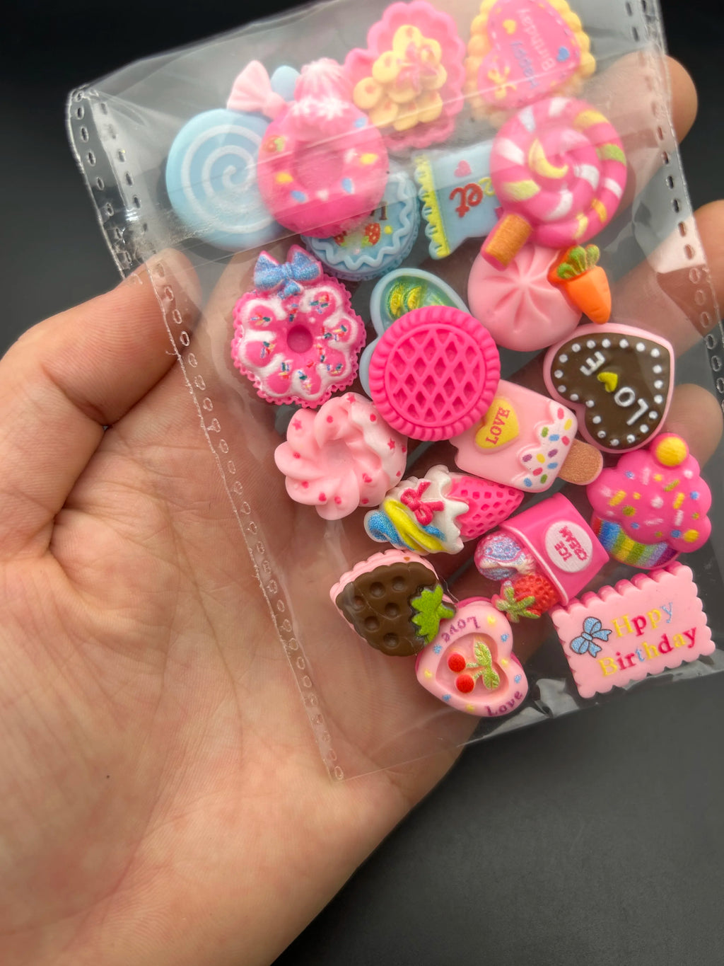 20-Pc 3D Kawaii Dessert Nail Charms | Resin Donut & Ice Cream 3D Nail Charms QXL