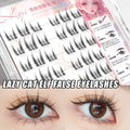 Glue-Free Cluster False Lashes – Natural Voluminous Individual Lashes False Eyelash Clusters QXL Cat Elf