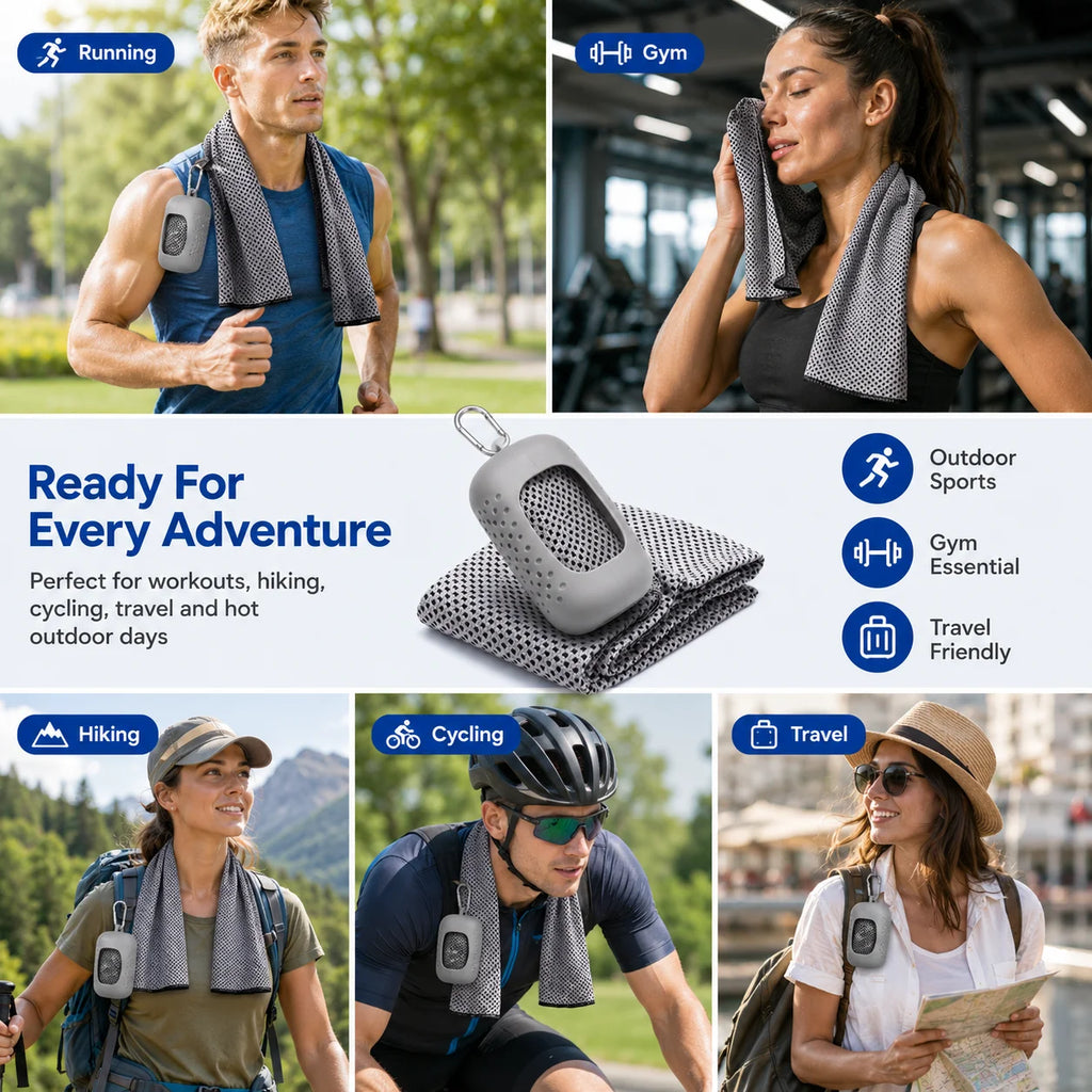 Quick-Dry Microfiber Cooling Towel | Sports, Gym & Outdoor Cooling Sports Towel QXL