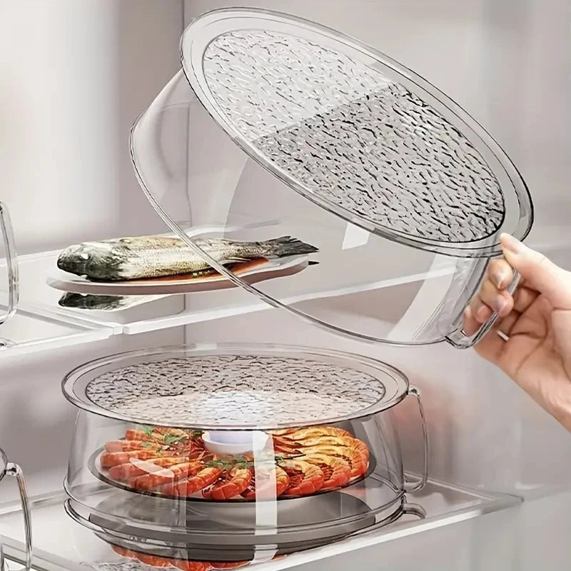 Foldable Microwave Splatter Cover | Insect-Proof Stackable Lid Microwave Splatter Cover QXL