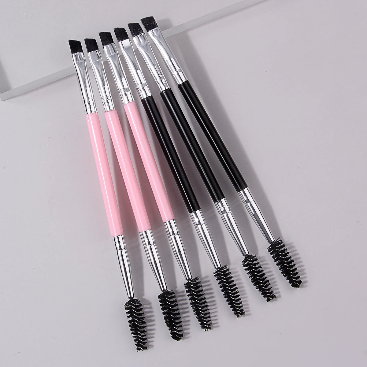 KOSSHOW 6-Pc Double-End Eyebrow & Lash Brush Set Eyebrow Brush Set QXL