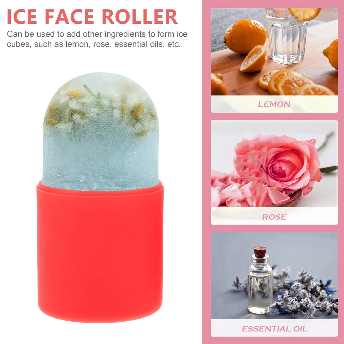 Silicone Ice Face Roller & Mold | Cooling Facial Massage Tool Ice Facial Roller QXL