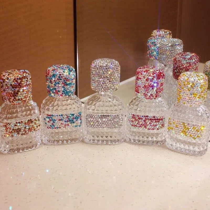30ml Diamond Refillable Perfume Spray Glass Bottle | Travel Perfume Atomizer Bottle QXL