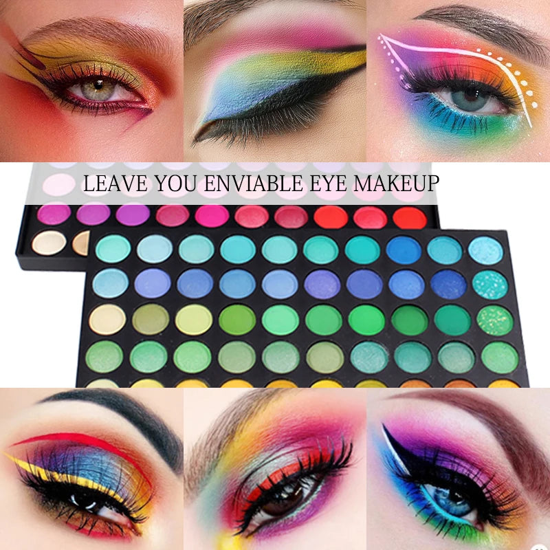 120-Color Eyeshadow Palette | Matte Shimmer Glitter Eyeshadow Palette QXL