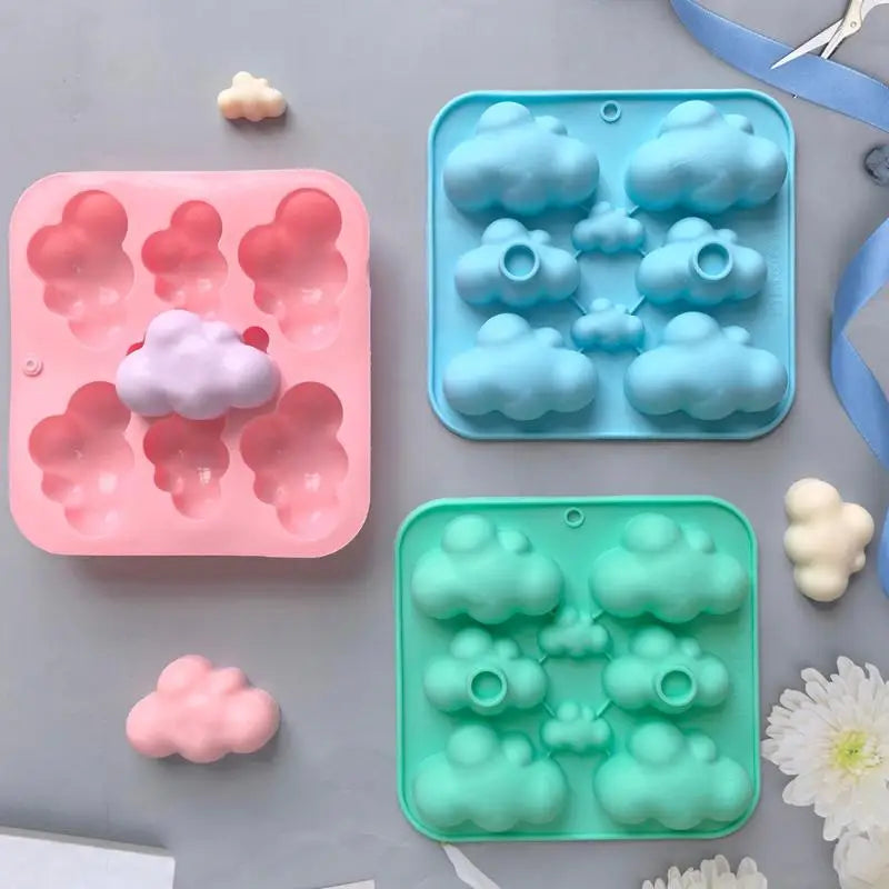8-Cavity Cloud Silicone Mold – Chocolate, Candy & Soap Silicone Baking Mold QXL
