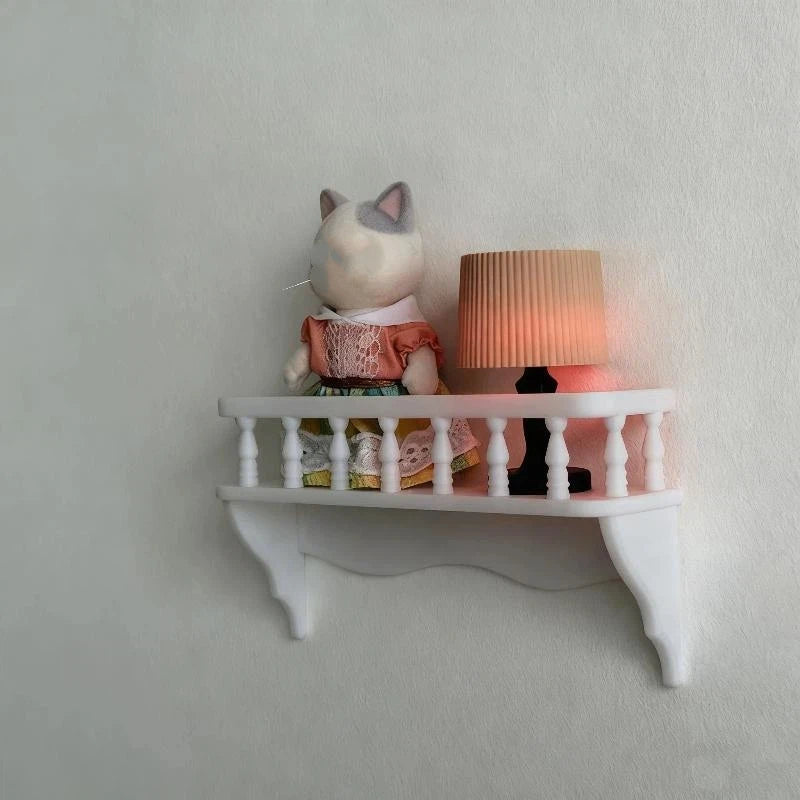 1:12 Dollhouse Wall Mounted Storage Rack Miniature Accessory Dollhouse Miniature QXL