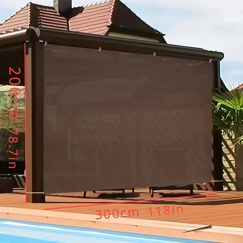 Brown UV Protection Sun Shade Sail Net | Multiple Sizes Outdoor Sun Shade Sail QXL