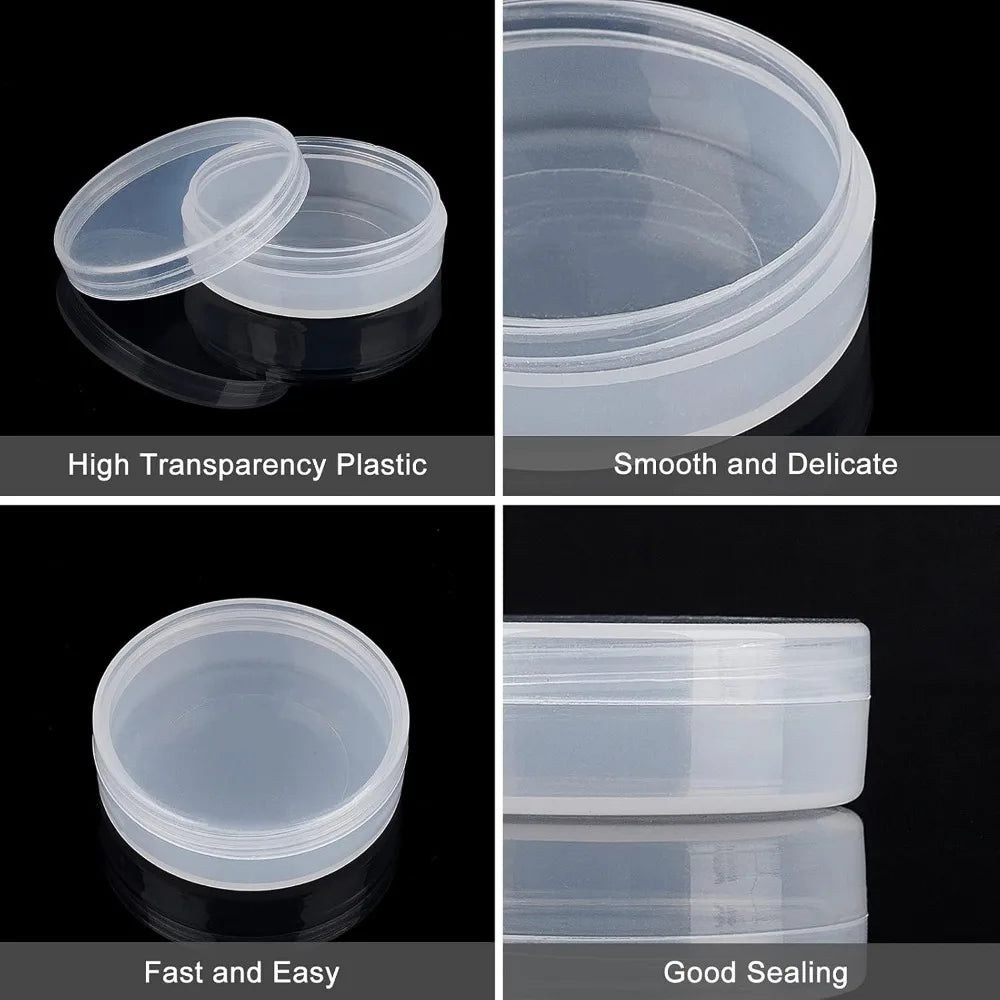 20-Pack Clear Screw-Lid Mini Containers | Beads & Jewelry Mini Storage Containers QXL