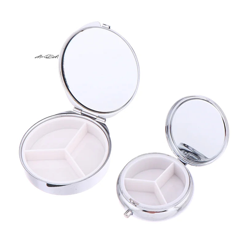 Waterproof Metal Pill Box | 2/3 Compartment Travel Case Travel Pill Organizer QXL