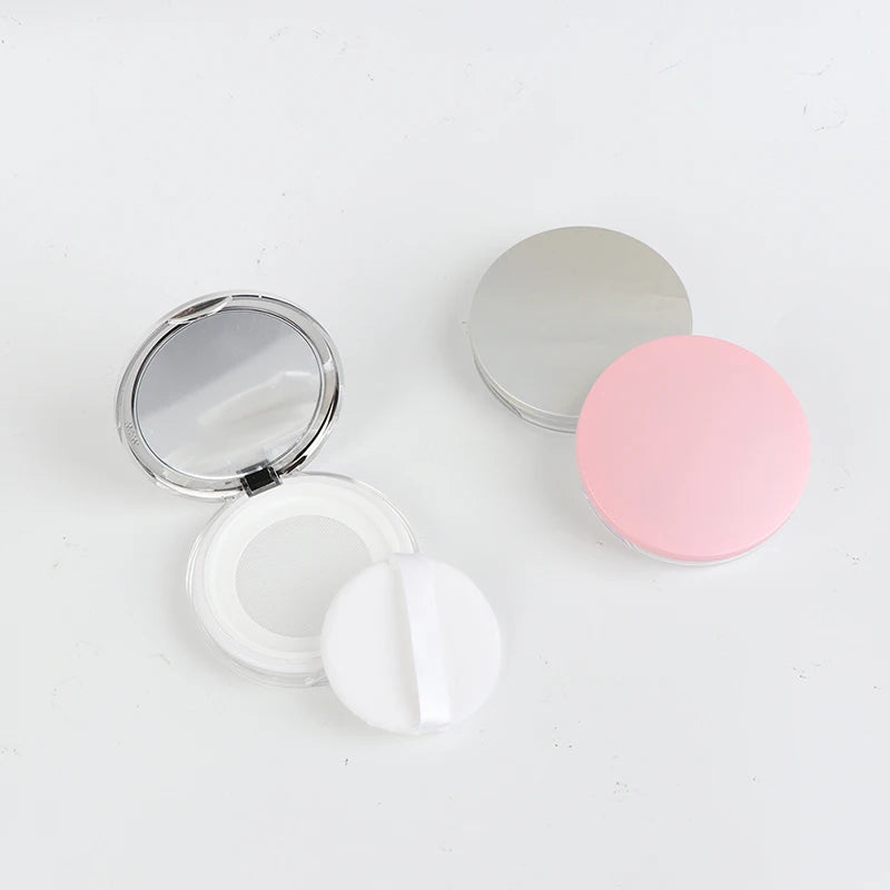 Refillable Loose Powder Compact Jar with Puff & Mirror | 3g Powder Compact Jar QXL