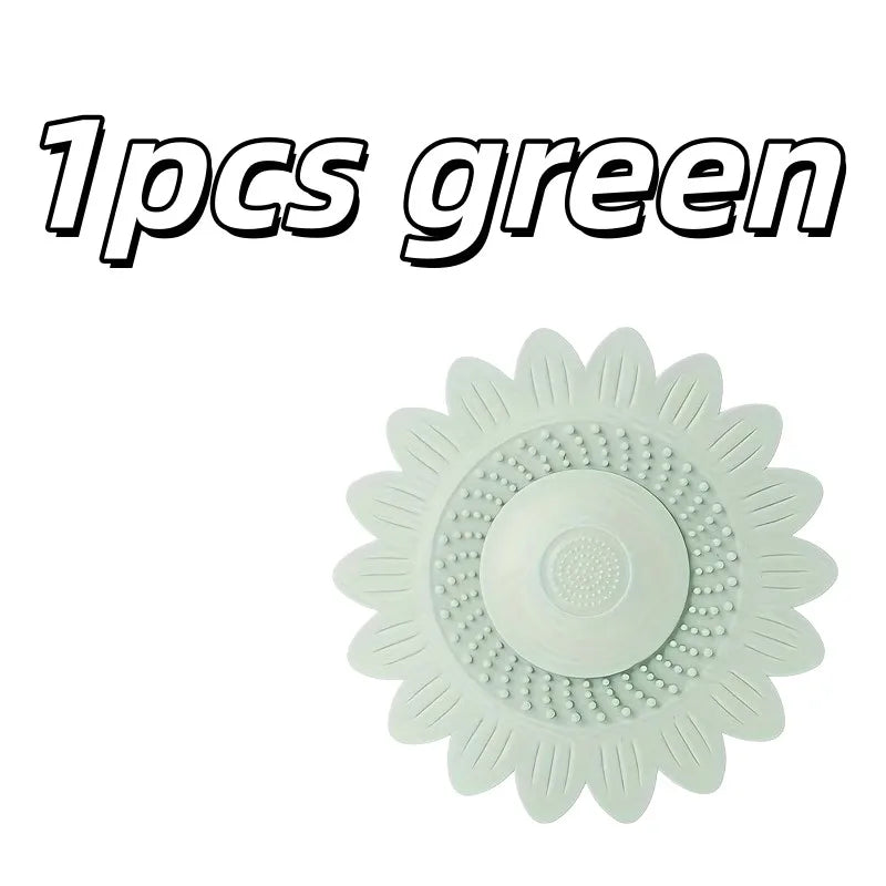 Silicone Drain Cover & Hair Catcher – Shower, Sink & Toilet Drain Hair Catcher QXL 1pcs green