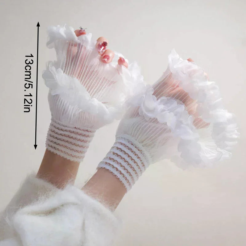 Mesh Tulle Fake Sleeves for Nail Art Photography | 1 Pair Decorative Fake Sleeves QXL
