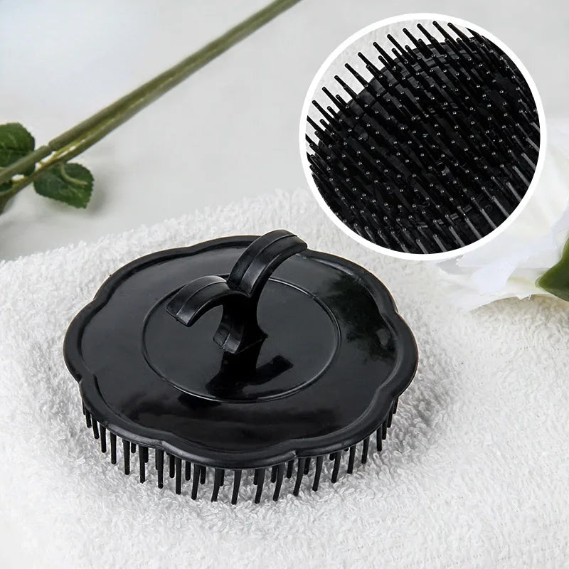 Silicone Scalp Massage Shampoo Brush | Soft Bristle Hair Scrubber Scalp Massage Brush QXL