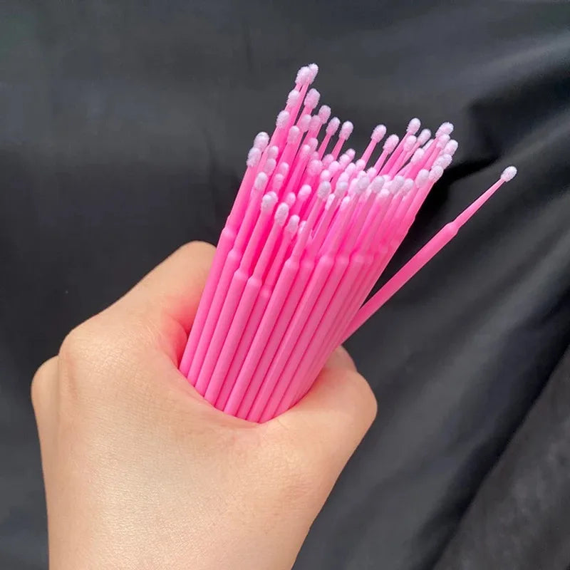 100-Pack Disposable Micro Applicator Brushes | Eye & Lip Makeup Disposable Applicator Brush QXL